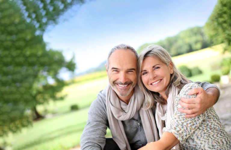 portrait of loving senior couple